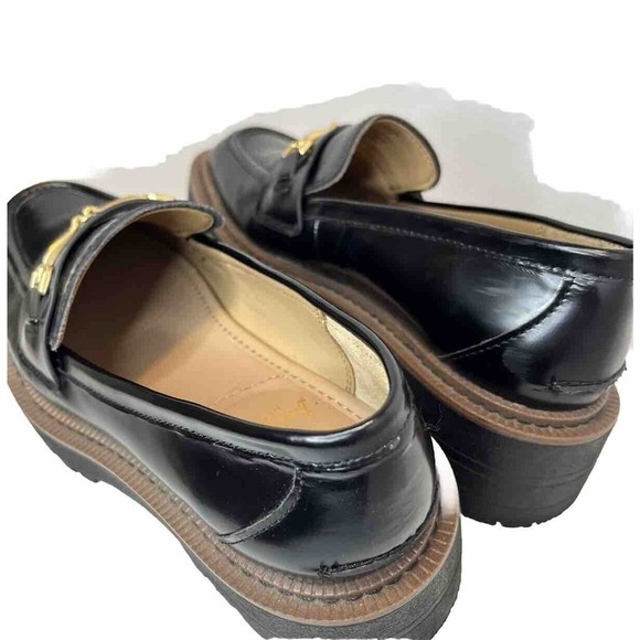 Sam Edelman Laurs Loafers Lug Sole Black Y2K Preppy Platform Shoes Women Size 6M - Picture 8 of 10